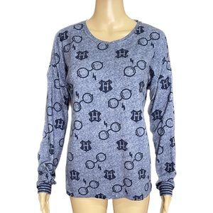 Harry Potter Hogwarts Long Sleeve Knit top Size Medium